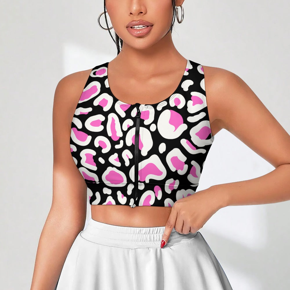 ZIP FRONT CROP
