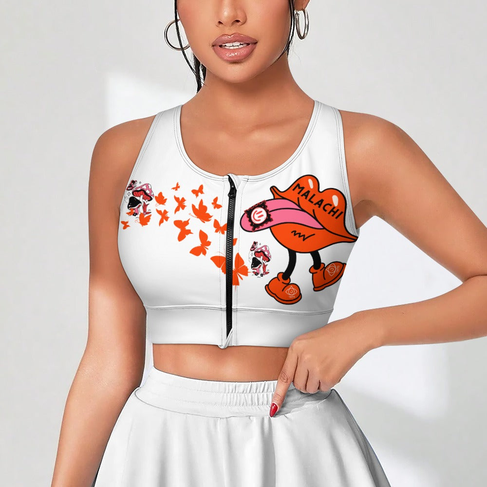 ZIP FRONT CROP