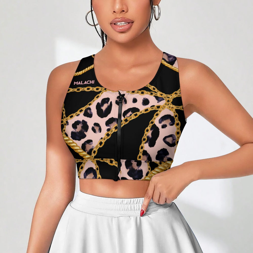 ZIP FRONT CROP