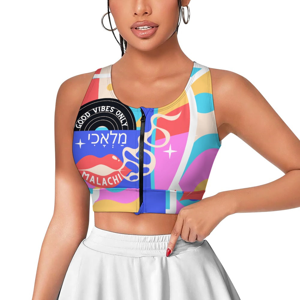 ZIP FRONT CROP