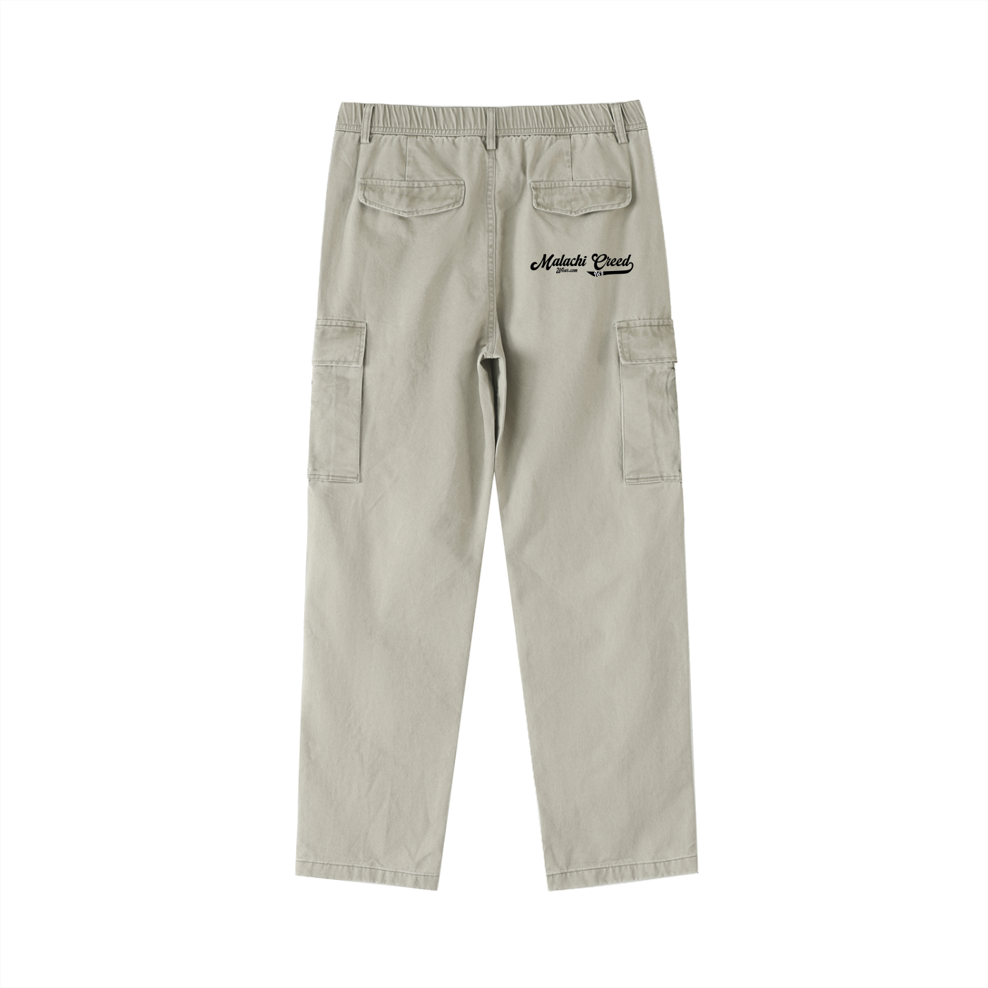 Cotton Elastic-Waist Cargos