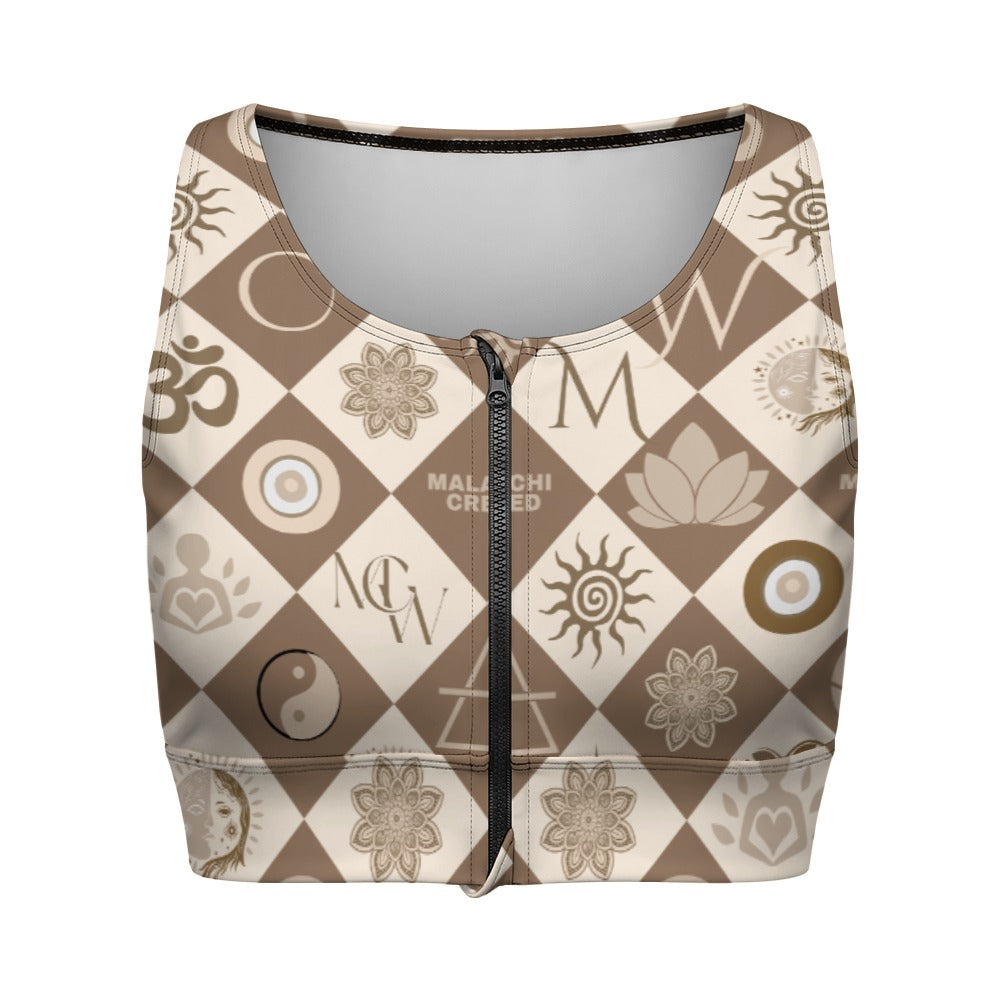 ZIP FRONT CROP