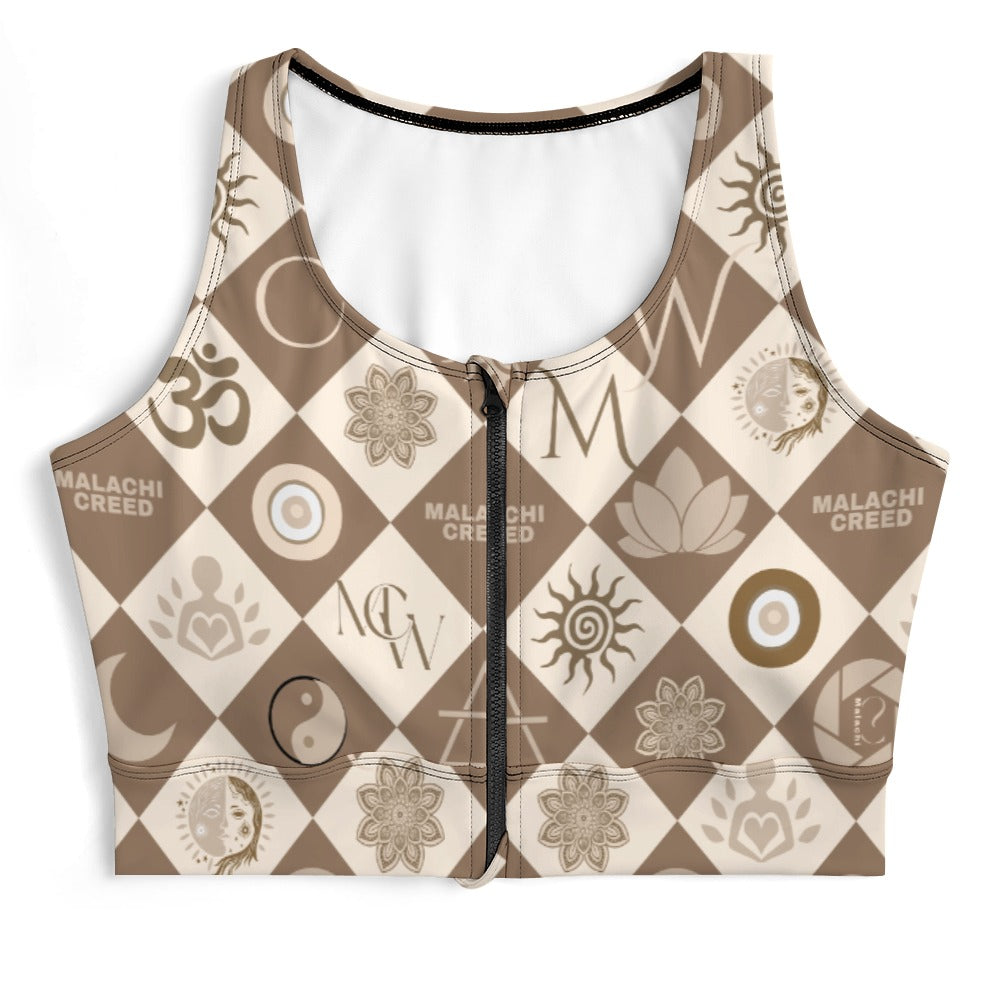 ZIP FRONT CROP