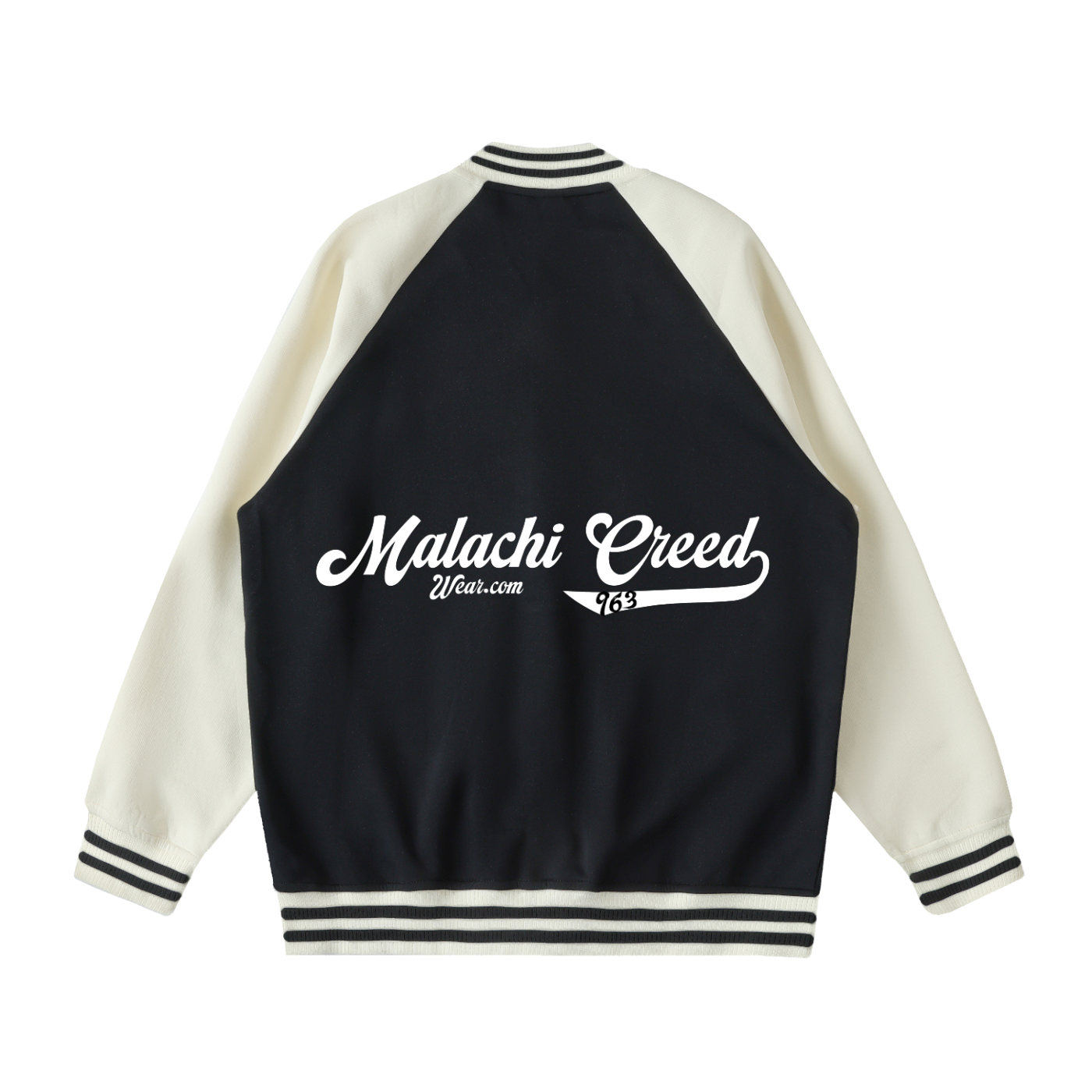 Two Tone Raglan Sleeve Varsity Jacket