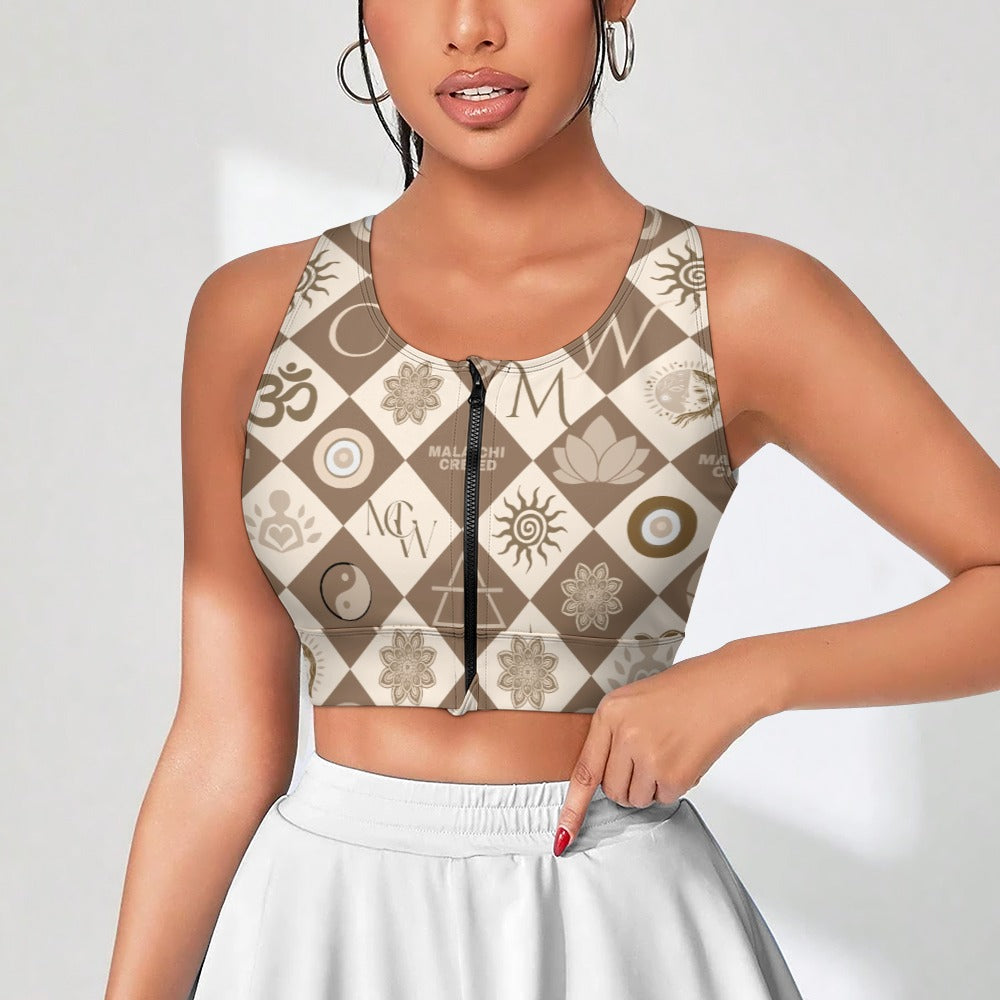 ZIP FRONT CROP