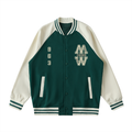 Two Tone Raglan Sleeve Varsity Jacket