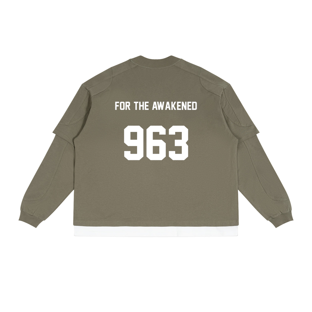 Unisex Paneled Layer Color Block T-Shirt