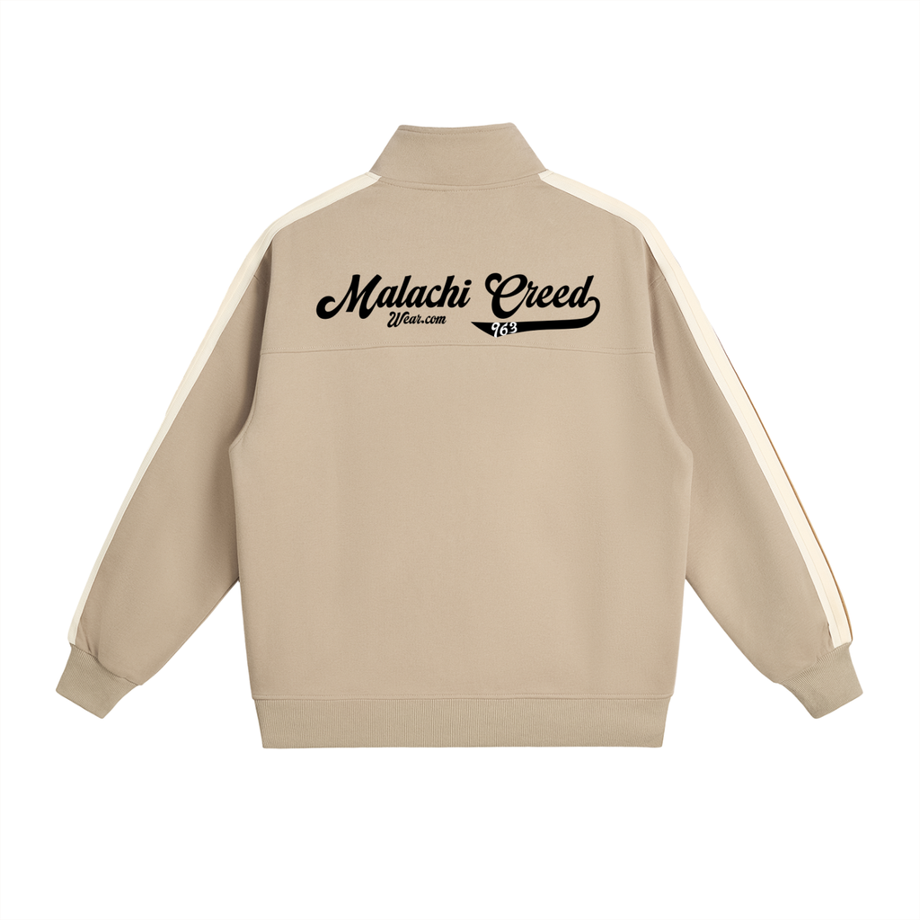 Contrast Side-Stripe Stand Collar Jacket