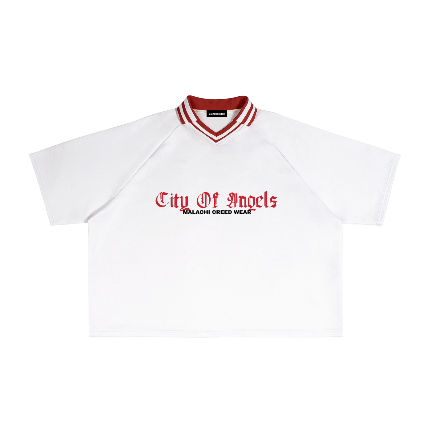 Contrast Lapel Collar Boxy T-Shirt