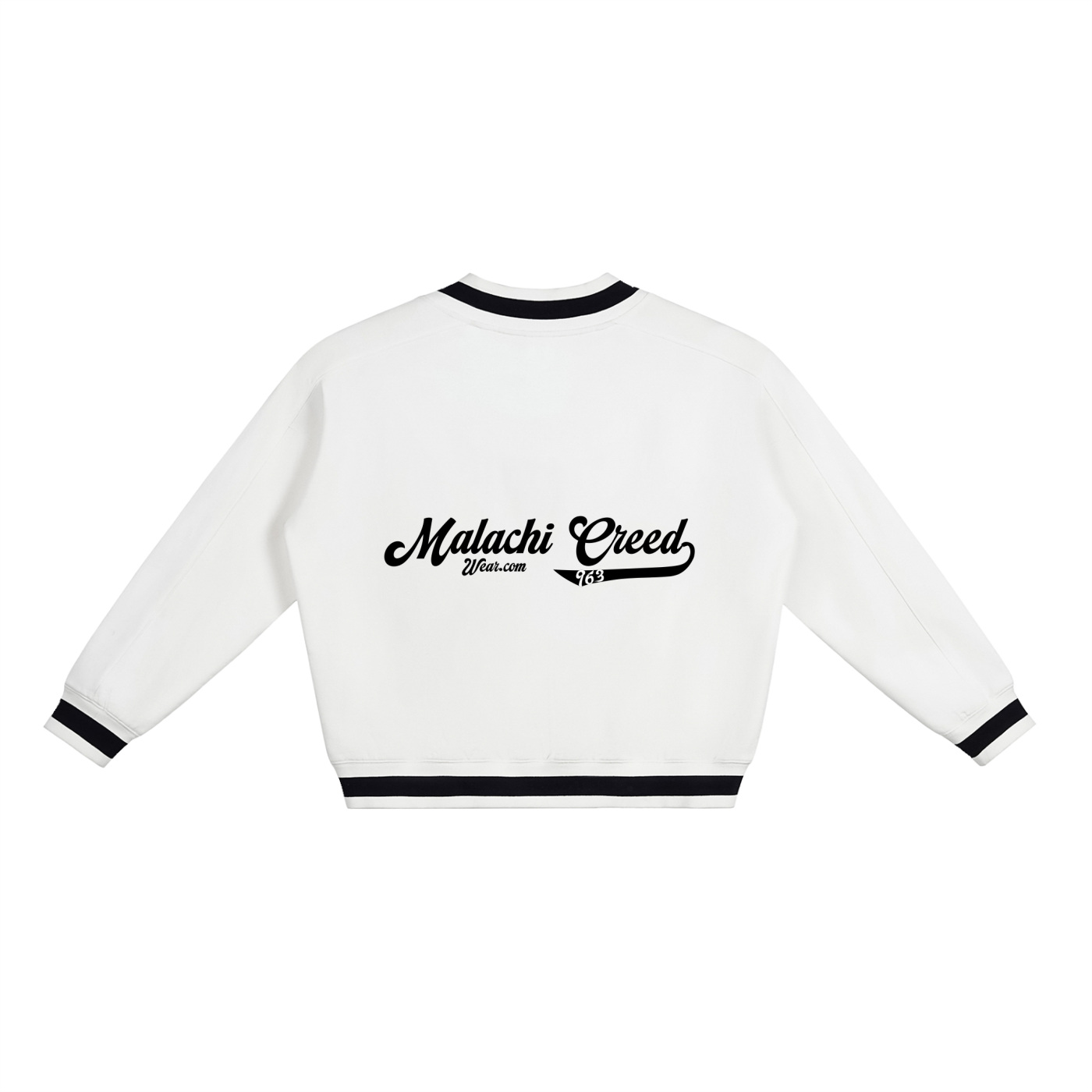 V-Neck Collar Boxy Sweatshirt