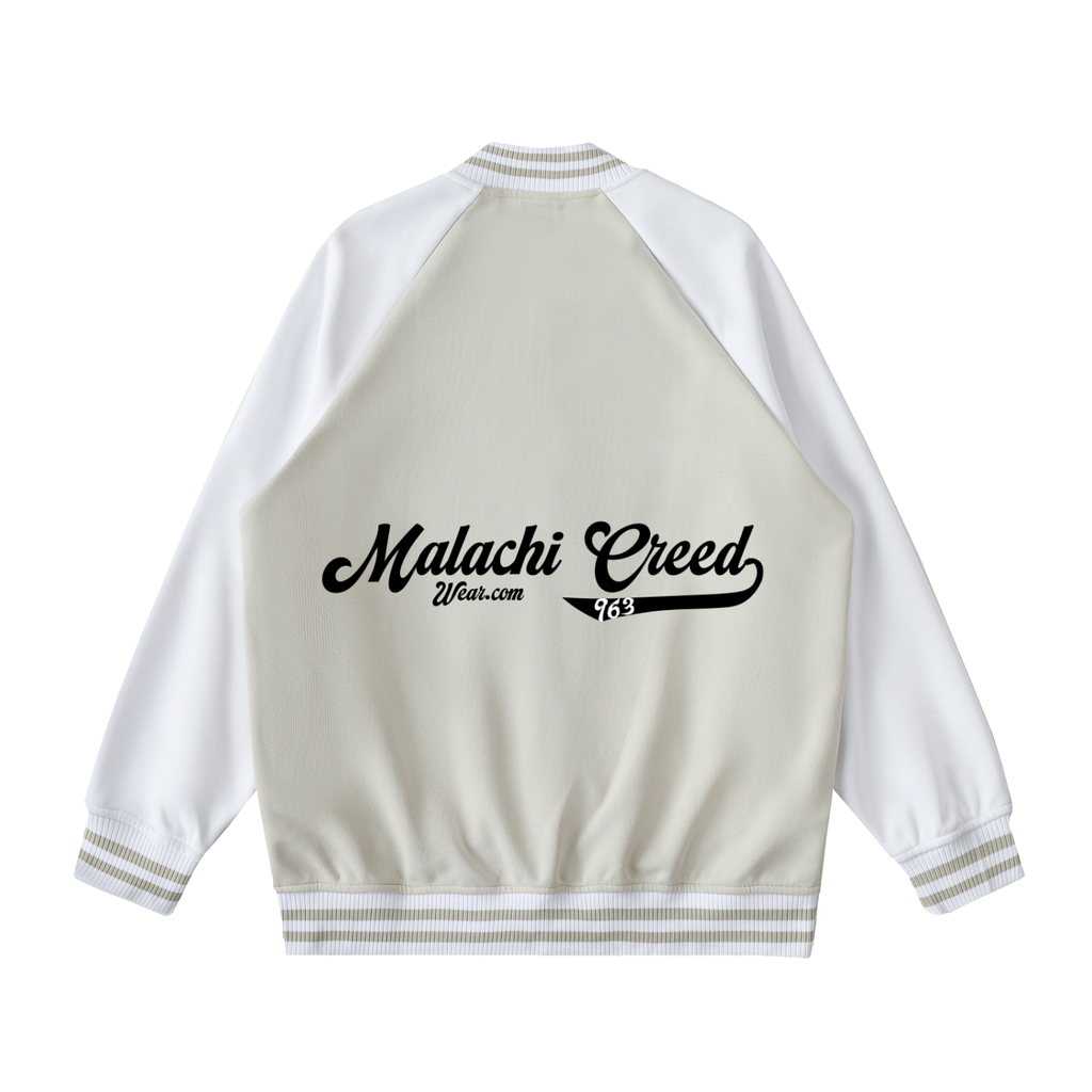 Two Tone Raglan Sleeve Varsity Jacket