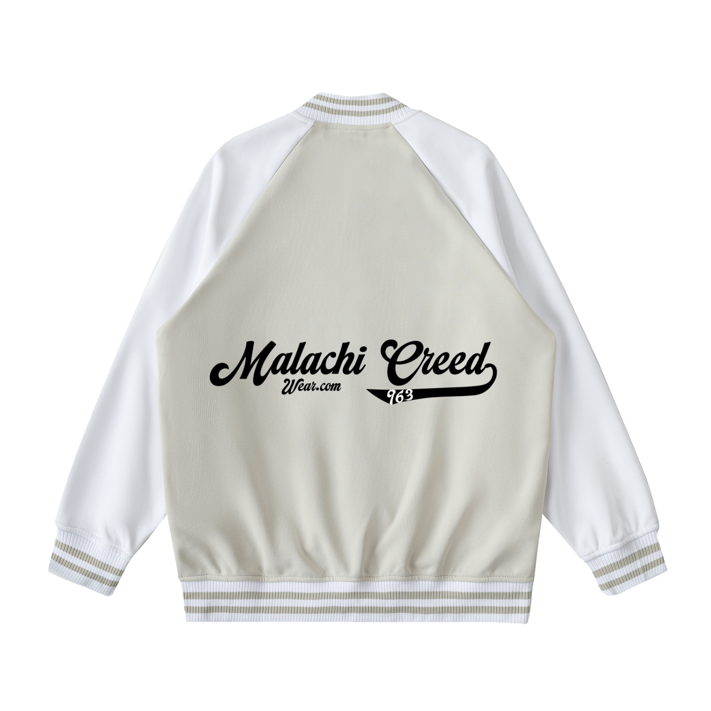 Two Tone Raglan Sleeve Varsity Jacket