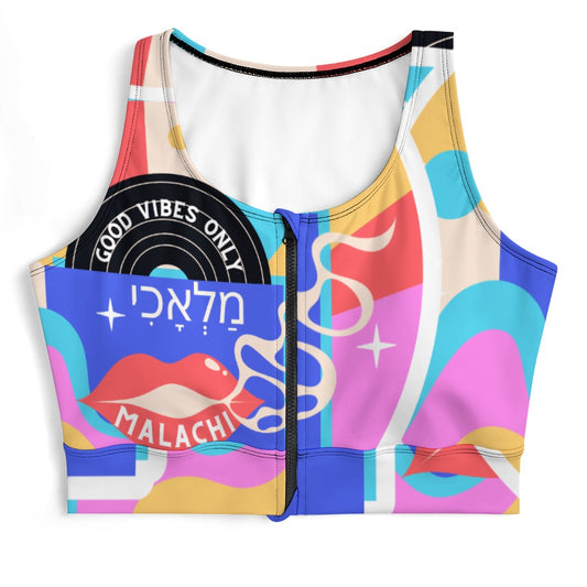 ZIP FRONT CROP