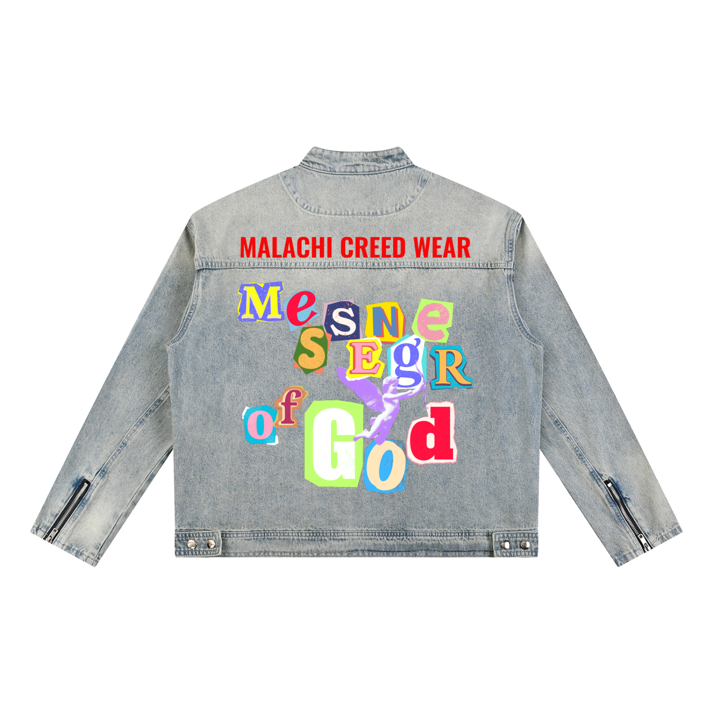 Vintage Wash Zip Denim Jacket