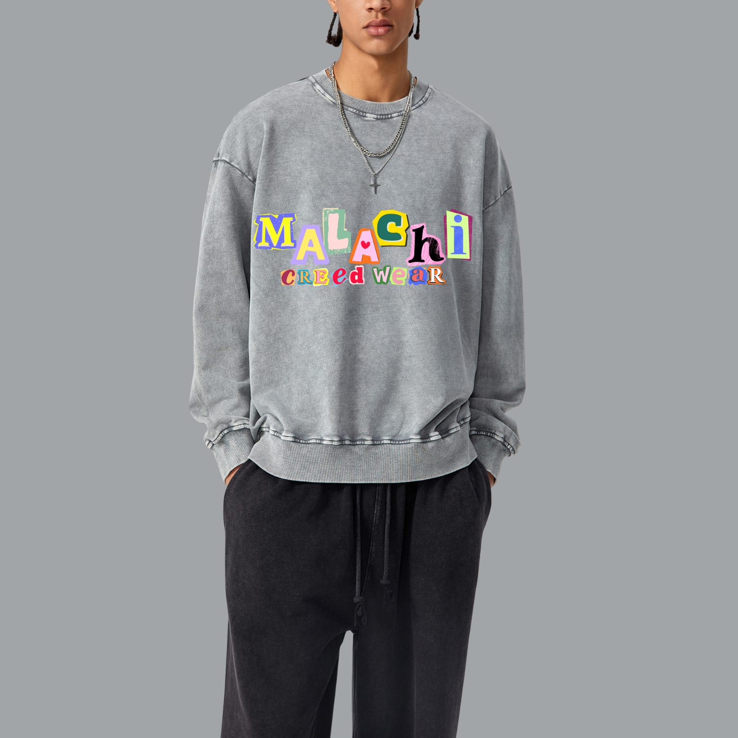 Snow Washed Oversized Sweatshirt