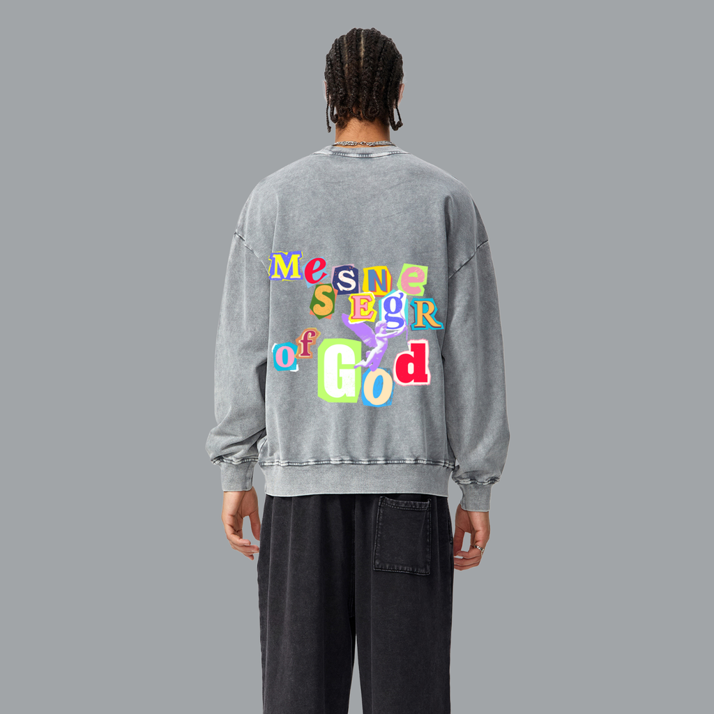 Snow Washed Oversized Sweatshirt