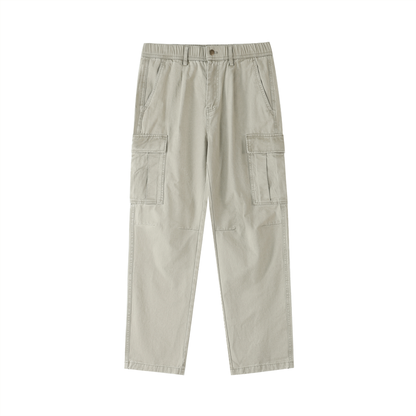 Cotton Elastic-Waist Cargos
