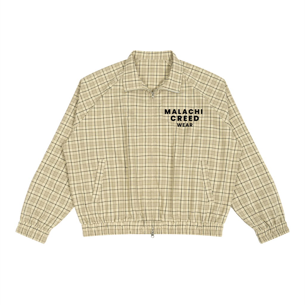 Unisex Plaid Full-Zip Track Jacket