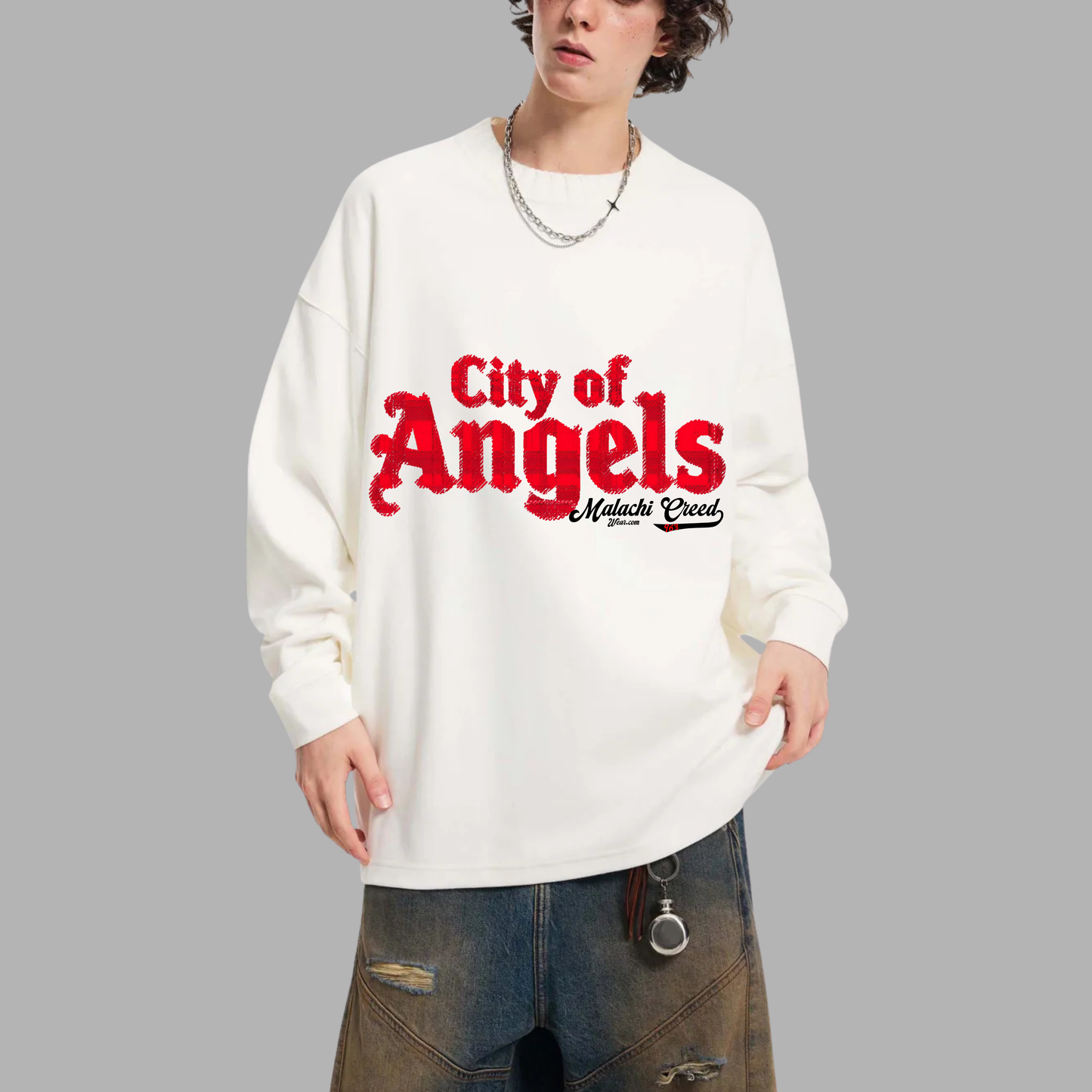 Knitted Round Neck Oversized Sweatshirt