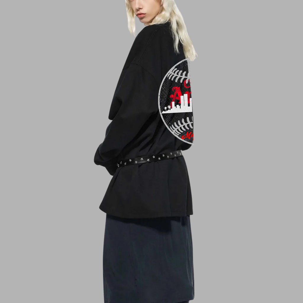 Knitted Round Neck Oversized Sweatshirt