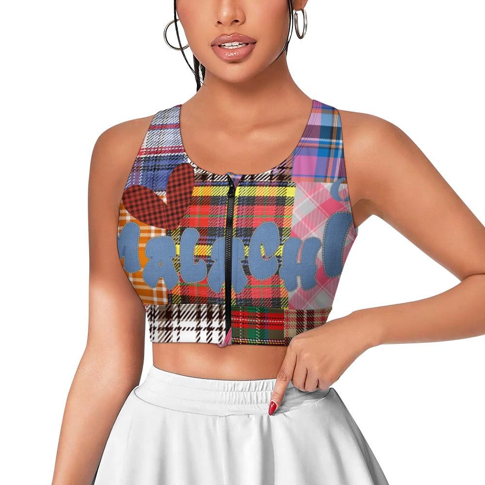 ZIP FRONT CROP