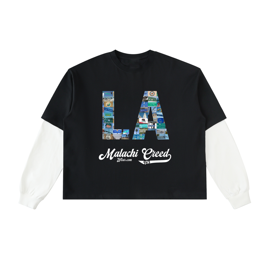 Layered Sleeve Cotton T-Shirt
