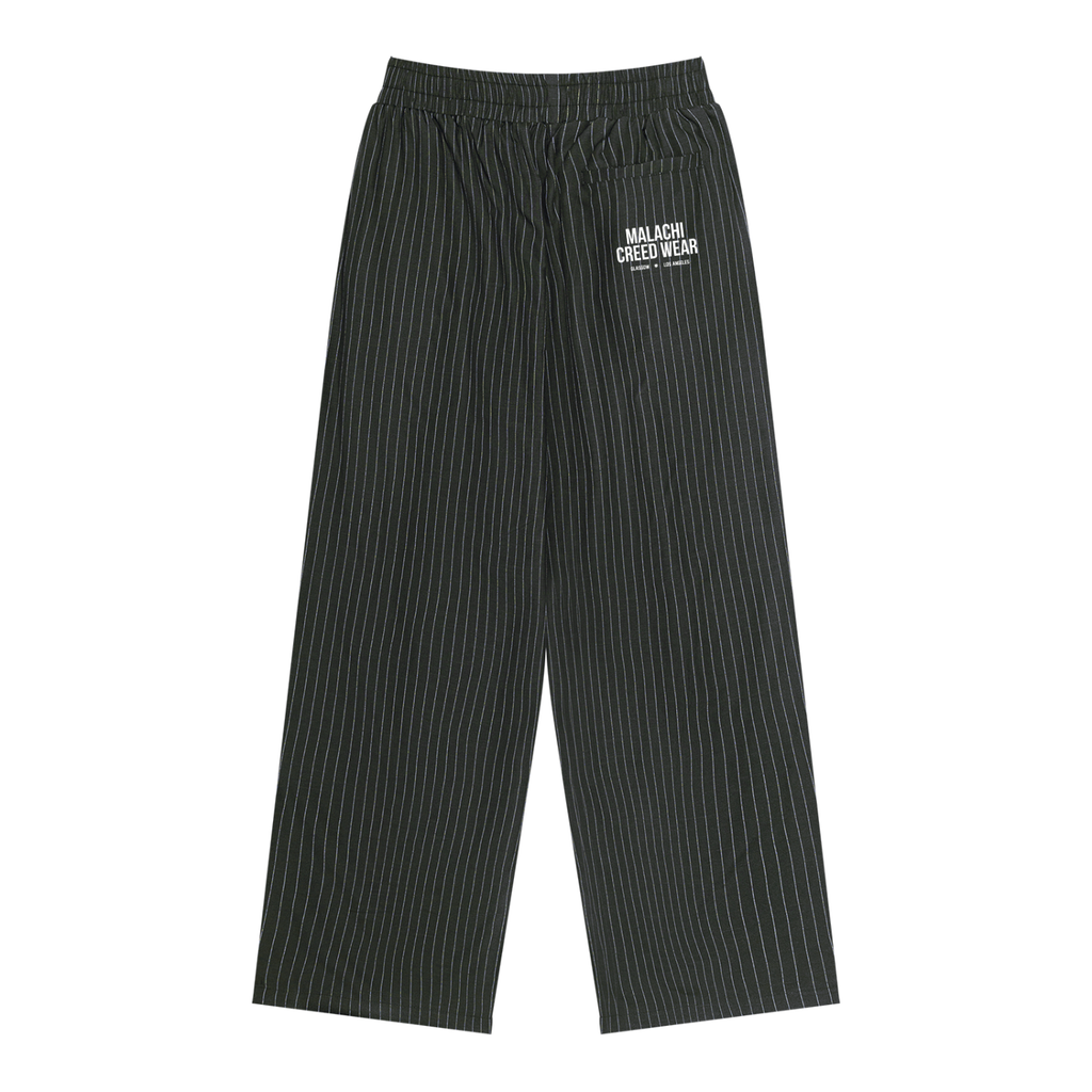 Unisex Striped Pleated Pants