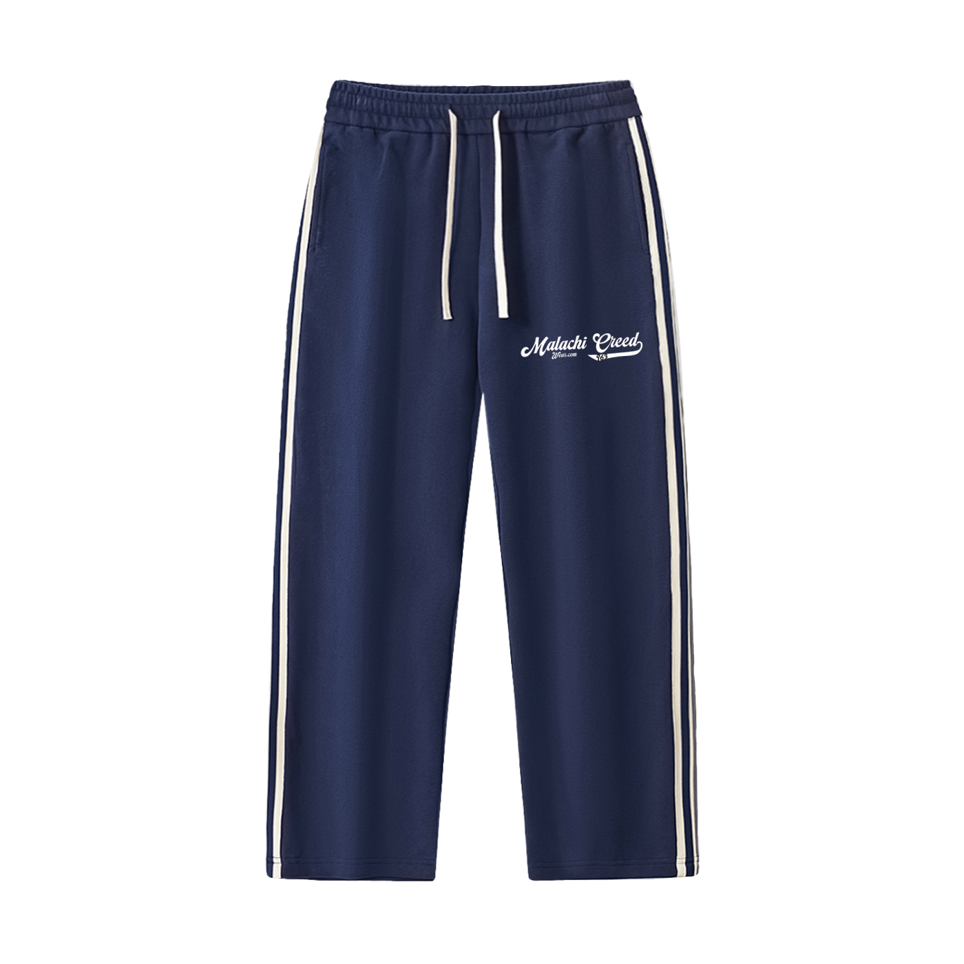 Contrast Side-Stripe Straight-Leg  Pants