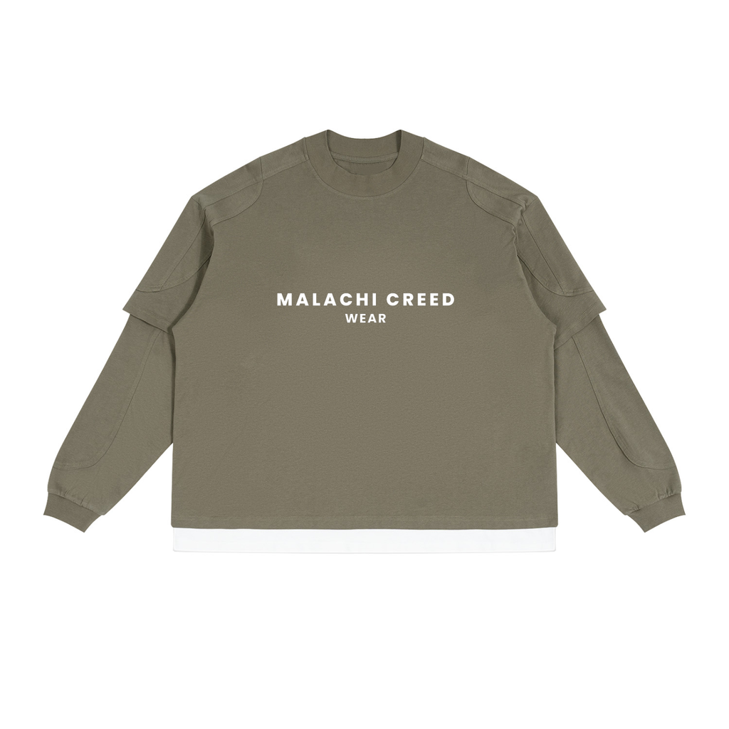 Unisex Paneled Layer Color Block T-Shirt