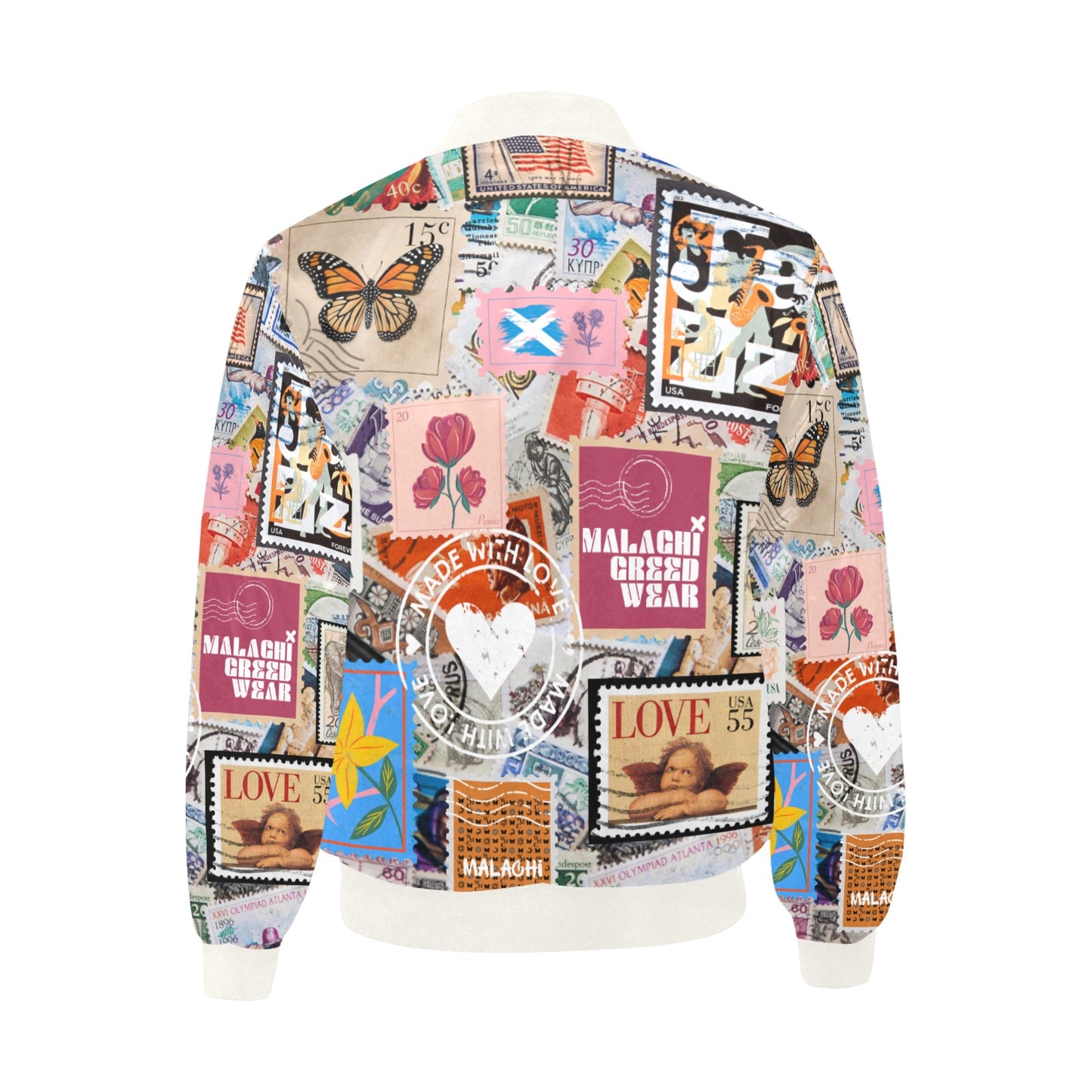 SACRED STAMP QUILTED BOMBER