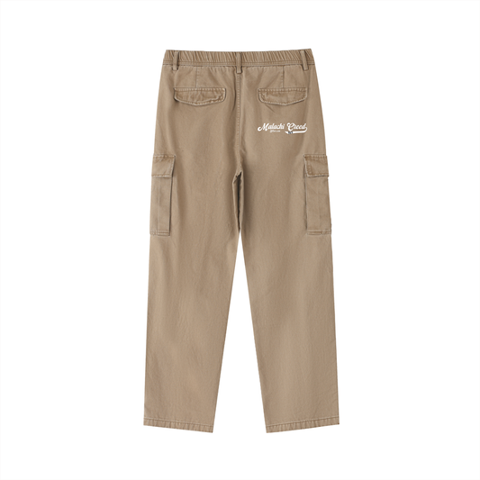 Cotton Elastic-Waist Cargos