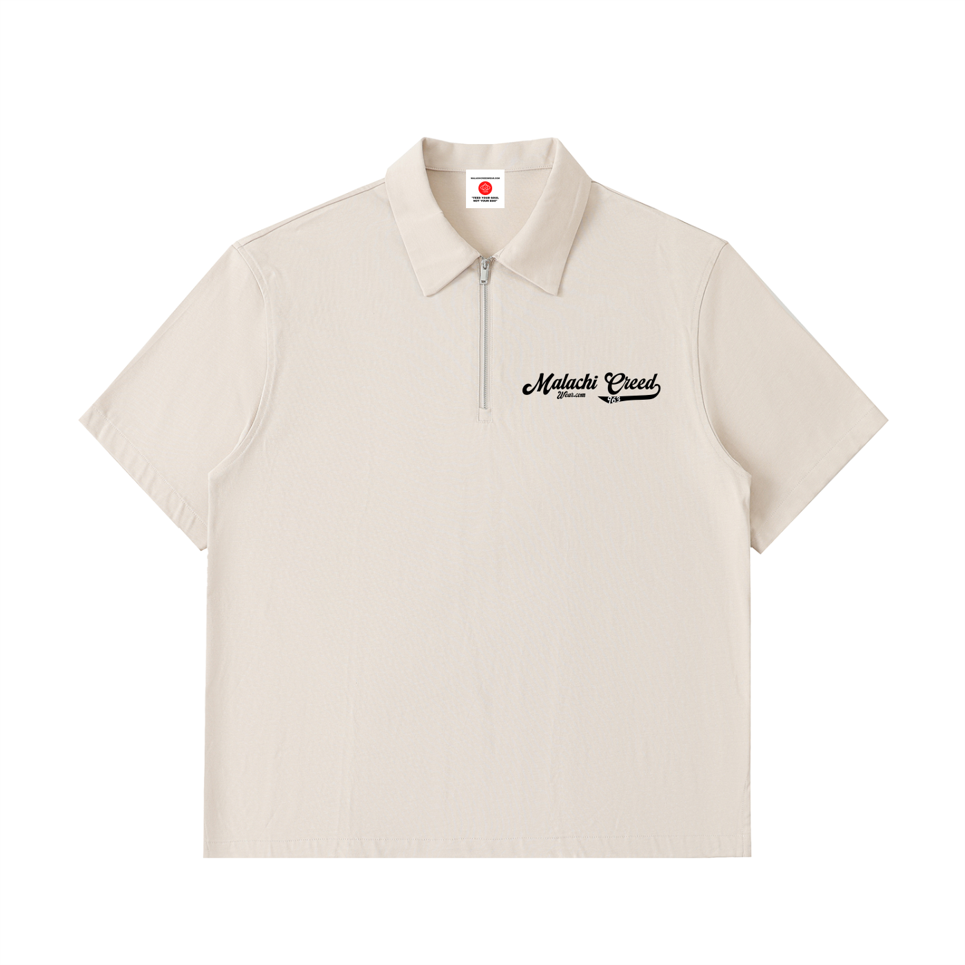 Half-Zip Cotton Polo Shirt