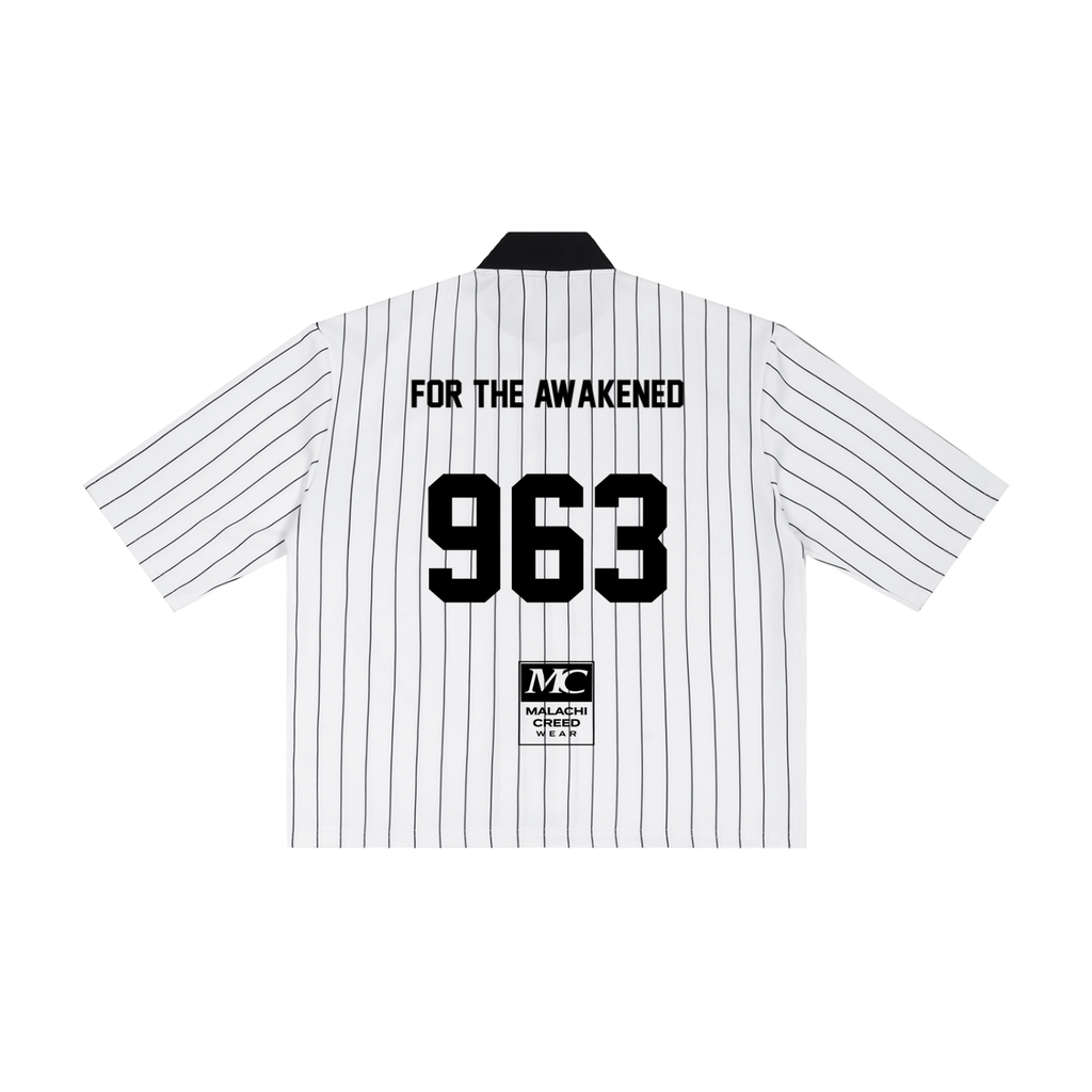 Unisex Striped Full-Zip Baseball Jersey