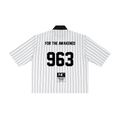 Unisex Striped Full-Zip Baseball Jersey