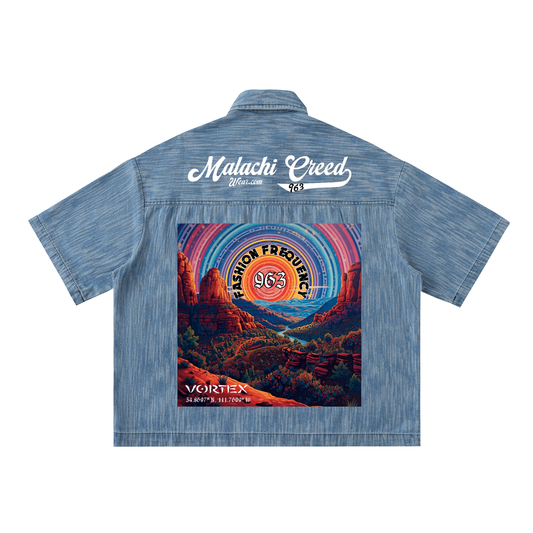 Distressed Wash Short-Sleeve Shirt SEDONA