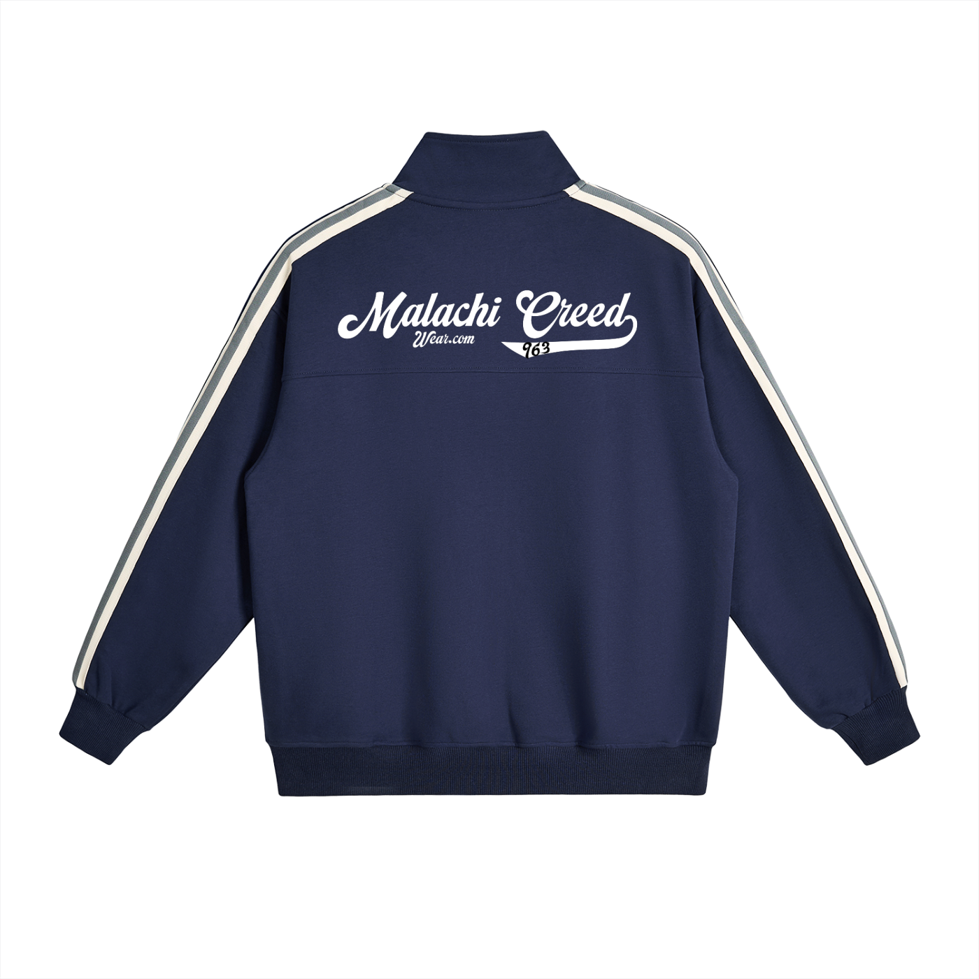 Contrast Side-Stripe Stand Collar Jacket