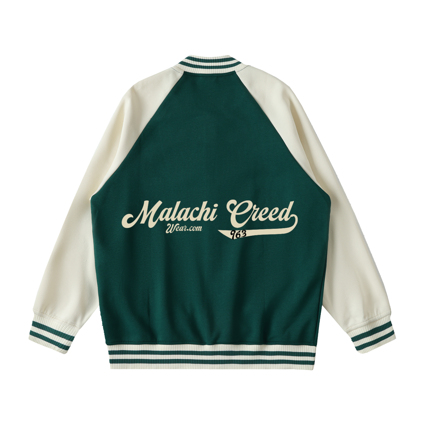 Two Tone Raglan Sleeve Varsity Jacket