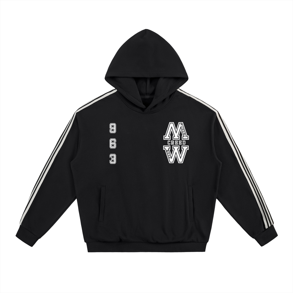 Side Stripe Drop-Shoulder Hoodie