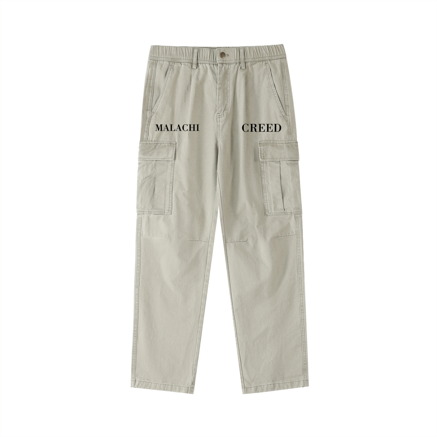 Cotton Elastic-Waist Cargo Pants