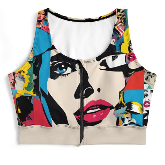 ZIP FRONT CROP