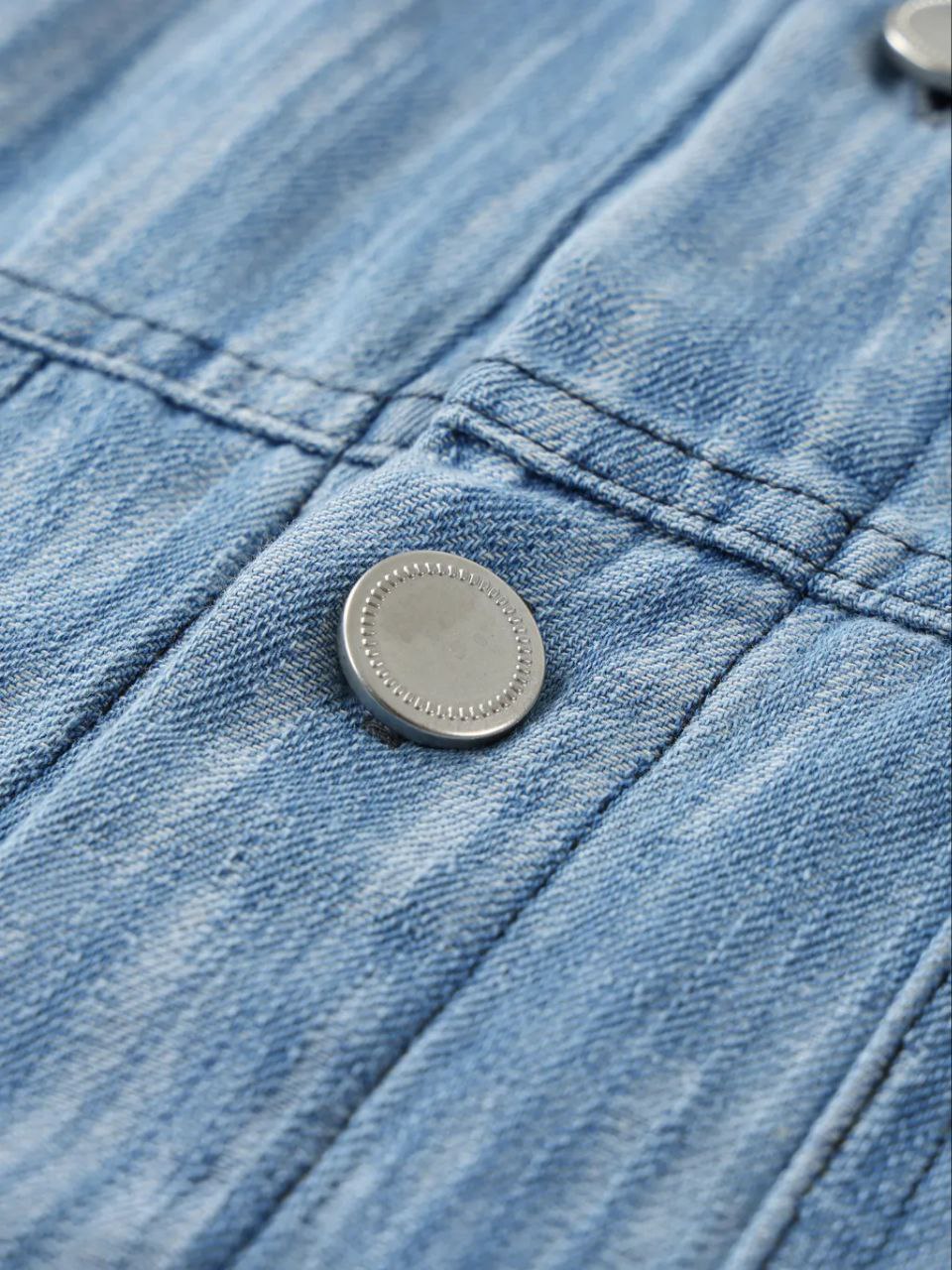 Distressed Wash Short-Sleeve Shirt CALI