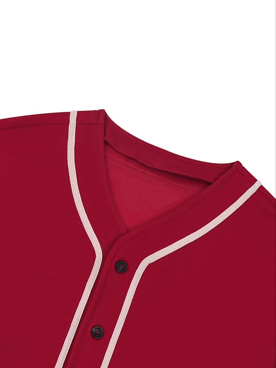 Contrast Piped Button-Up Jersey