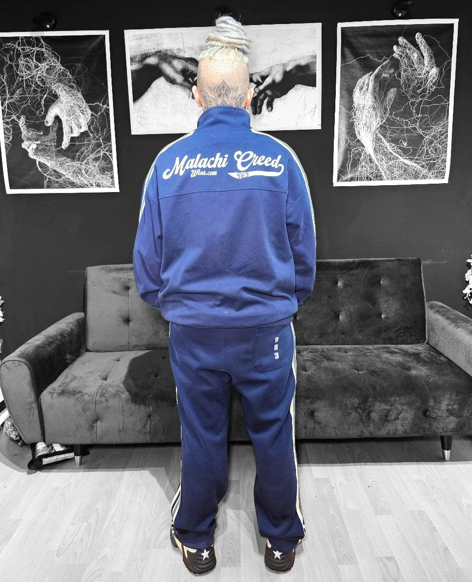 Contrast Side-Stripe Stand Collar Jacket