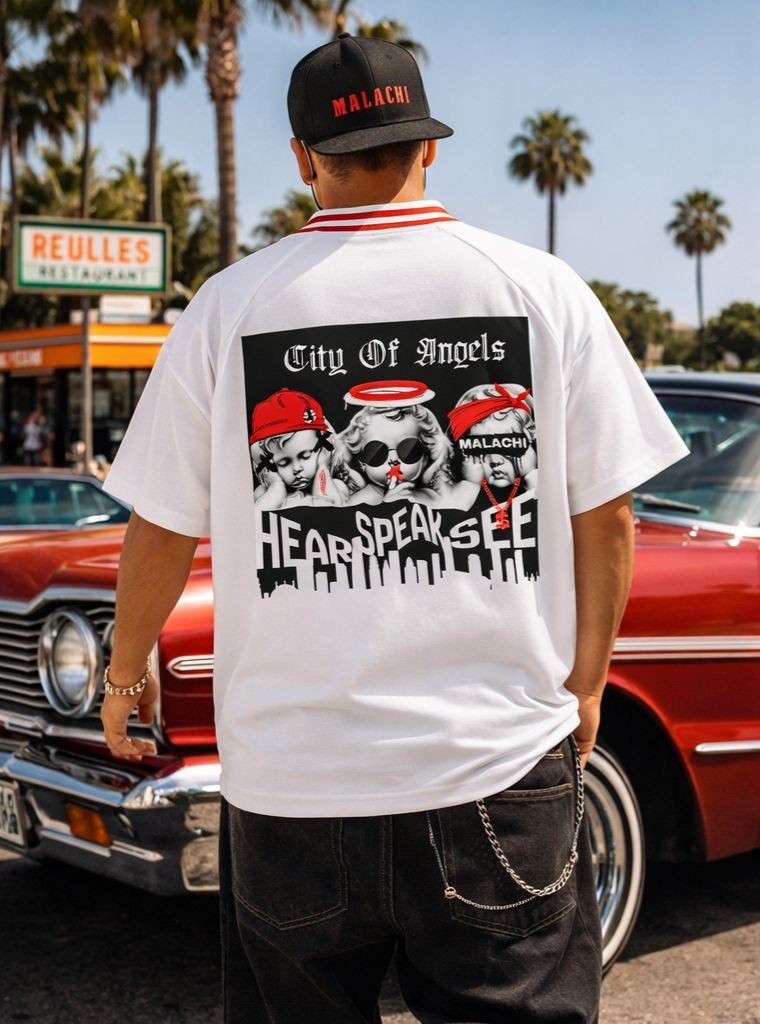 Contrast Lapel Collar Boxy T-Shirt