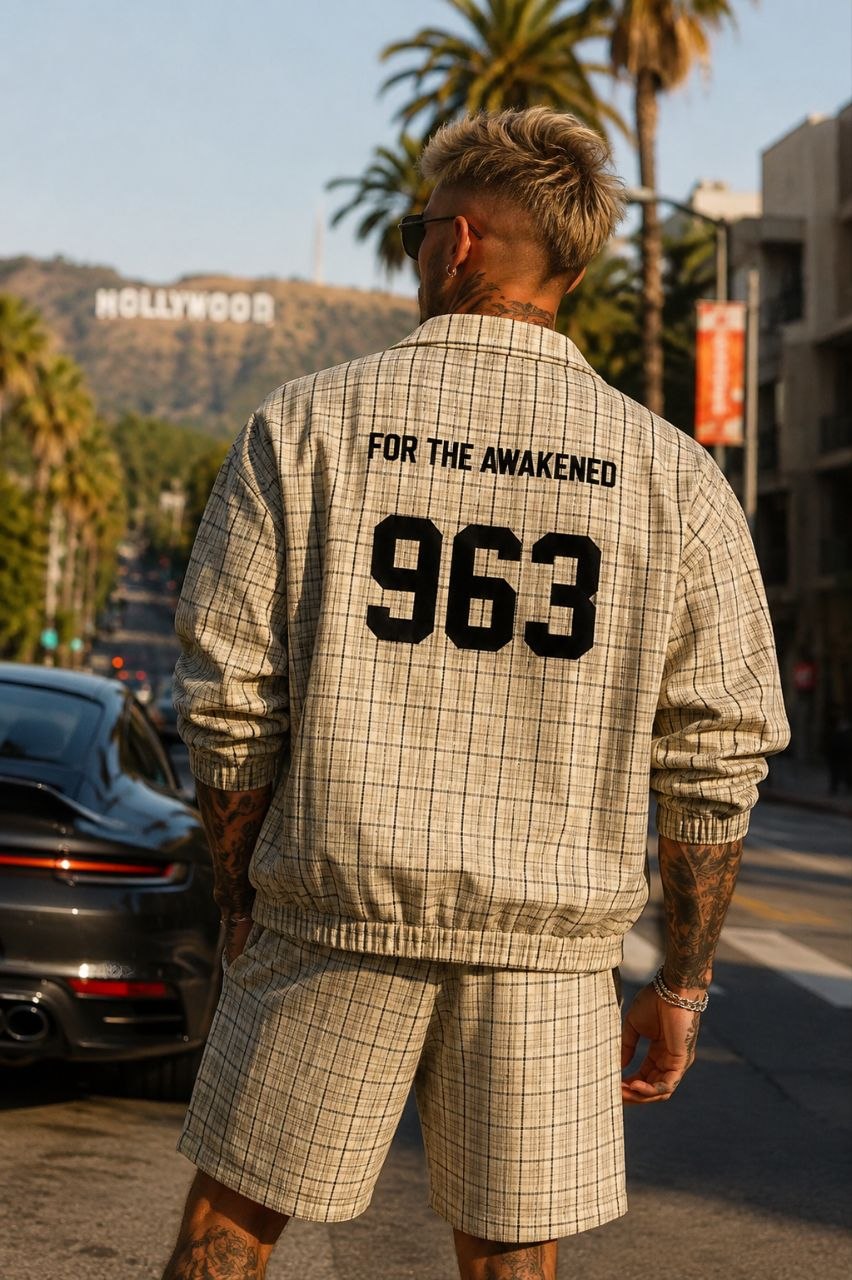 Unisex Plaid Full-Zip Track Jacket